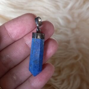 Lapiz Lazuli Crystal Point Pendant